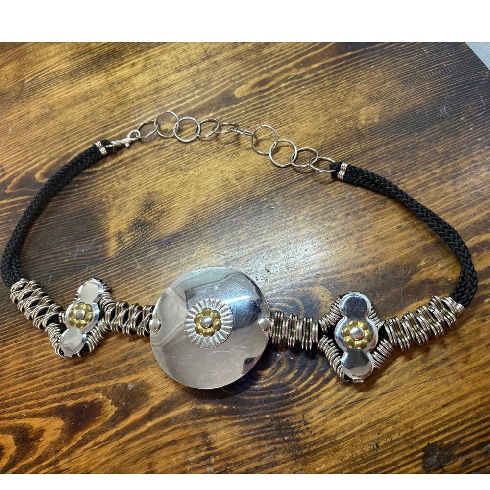 Black And Silver Belt‎
